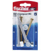 fischer WC-Befestigung mit Schraube, Dübel und Abdeckkappe 8x80 mm (2 Stück)