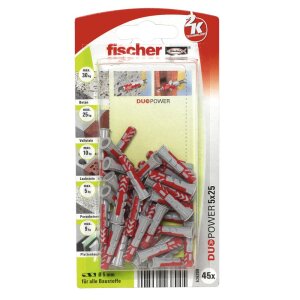 fischer Universaldübel DuoPower 5x25 mm mit Rand (45...