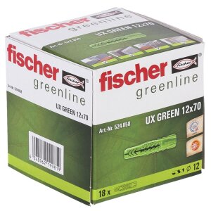 fischer Universaldübel UX Green 12x70 mm ohne Rand...