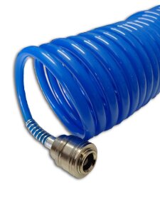 Spiralschlauch Druckluftschlauch 15 m 1/4" Gummi...