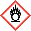 REACH-CLP Gefahrenpiktogramm GHS Etiketten Sticker Warnung Gefahr Hinweis Gefahrgutklasse GHS03: Flamme über Kreis (100 St.)