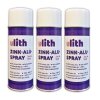 3x Ulith Zink Alu Spray 400 ml Grundierung Reparatur Ausbesserung Korrosionsschutz