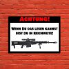 Warnschild ACHTUNG Wenn du das lesen kannst bist du in Reichweite A3 (42x30 cm) Warnung Betreten Verboten