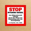 1000x Hygiene Siegel Aufkleber Etiketten quadratisch 52x52 mm 80 g/m²  für die Kennzeichnung von Hygieneartikeln im Versandhandel