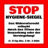1000x Hygiene Siegel Aufkleber Etiketten quadratisch 52x52 mm 80 g/m²  für die Kennzeichnung von Hygieneartikeln im Versandhandel