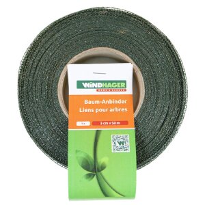 50 m Windhager Baumanbinder Pflanzenband Fixierband Gewebeband Breite 3 cm