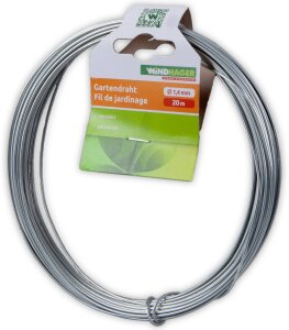 20 m Windhager Gartendraht Floristendraht Blumen Basteldraht Ø 1,4 mm verzinkt