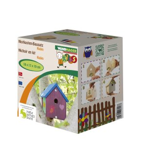 Windhager Bausatz Vogelhaus Nistkasten Brutkasten selbst bauen 18x17x19 cm