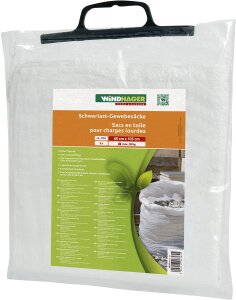 3x Windhager Schwerlastsack Transportsack Gartensack bis 50 kg 60x105 cm weiß