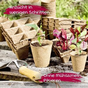 48x Windhager Anzuchttopf Pflanztopf Aussaattopf Ziehtopf Saattopf Ø 8 cm