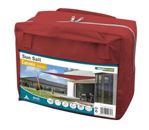 Windhager Sonnensegel Cannes D Sonnenschutz Garten Terrasse 3x3x3 m rot