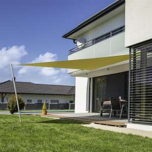 Windhager Sonnensegel Cannes D Sonnenschutz Garten Terrasse 4x4x4 m gelb