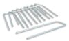 50x Windhager Metallheringe Erdanker Erdnägel Bodenanker Befestigung 4x14 cm