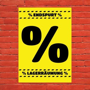 20er-Set Räumungsverkauf Plakate DinA2 GESCHÄFTSAUFGABE Poster AUSVERKAUF Wir schliessen Lagerräumung