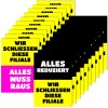 20er-Set Räumungsverkauf Plakate DinA2 GESCHÄFTSAUFGABE Poster Wir schließen diese Filiale - Alles muss raus