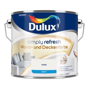 Dulux Simply Refresh Weiß matt 2,5 l Farbe Innen...