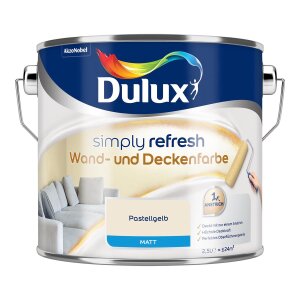 Dulux Simply Refresh Pastellgelb matt 2,5 l Farbe Innen...