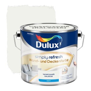 Dulux Simply Refresh Verkehrsweiß RAL9016 matt 2,5...