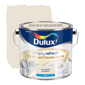 Dulux Simply Refresh Cremeweiß RAL9001 matt 2,5 l...