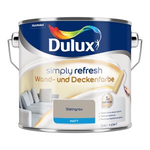 Dulux Simply Refresh Steingrau matt 2,5 l Farbe Innen...
