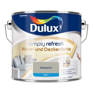 Dulux Simply Refresh Salbeigrün matt 2,5 l Farbe...