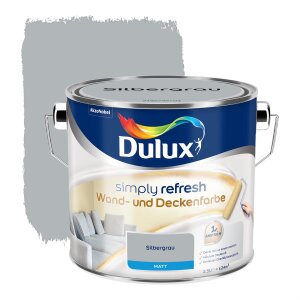 Dulux Simply Refresh Silbergrau matt 2,5 l Farbe Innen...