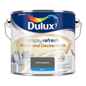Dulux Simply Refresh Anthrazitgrau matt 2,5 l Farbe Innen...