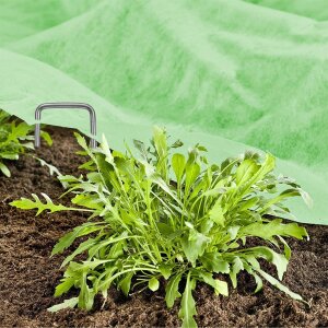 Pflanzenvlies Set groß Wachstumsvlies 25x2 m inkl. 50x Erdanker Gartenvlies Schutzfolie Supergrow