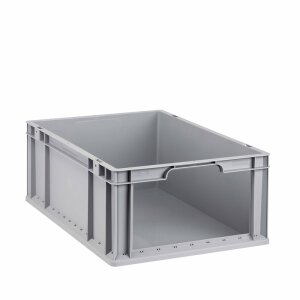 Allit ProfiPlus EuroStore L Sichtlagerkasten mit offener Front 600 x 400 mm Eurobehälter Eurobox Lagerkiste mit Sicht-/Entnahmeöffnung