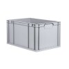 24x Allit ProfiPlus EuroEco C-632 Eurobehälter Industriequalität Eurobox Lagerkiste grau mit geschlossenem Griff 600 x 400 x 320 mm