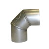 KaminoFlam Bogenknie 90° mit Tür Ø 13 cm blank Winkelrohr