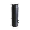 KaminoFlam 50 cm Ofenrohr Schwarz mit Drosselklappe Stahl beschichtet Ø 15 cm