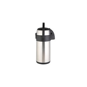 Axentia Airpot Pumpkanne Isolierkanne Kaffee 3 l Edelstahl doppelwandig mit Tragegriff Schwarz 116710
