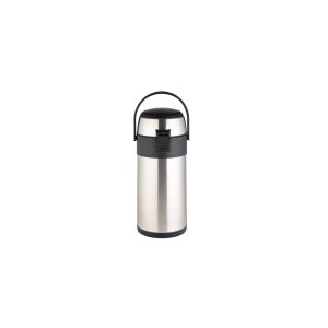 Axentia Airpot Pumpkanne Isolierkanne Kaffee 3 l Edelstahl doppelwandig mit Tragegriff Schwarz 116710