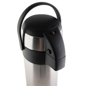 Axentia Airpot Pumpkanne Isolierkanne Kaffee 3 l Edelstahl doppelwandig mit Tragegriff Schwarz 116710