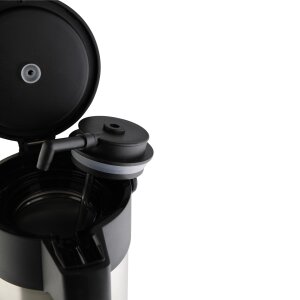 Axentia Airpot Pumpkanne Isolierkanne Kaffee 3 l Edelstahl doppelwandig mit Tragegriff Schwarz 116710