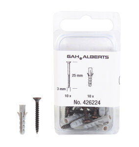 ALBERTS Schrauben und Dübel Set 10 St. Stahl...