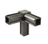 ALBERTS Rohrverbinder Vierkantrohr Steckverbinder Rohrverbindung 90° + 1x Rechwinkliger Abgang Polyamid für Rohr 30 x 30 x 2,0 mm