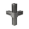 ALBERTS Rohrverbinder Vierkantrohr Steckverbinder Rohrverbindung T-Stück + 1x Rechtwinkliger Abgang Polyamid für Rohr 20 x 20 x 1,5 mm