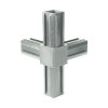 ALBERTS Rohrverbinder Vierkantrohr Steckverbinder Rohrverbindung T-Stück + Rechtwinklicher Abgang Polyamid für Rohr 30 x 30 x 2,0 mm