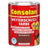 Consolan Wetterschutzfarbe Set 750 ml Schwedenrot Holzfarbe Dauerschutz Deckend
