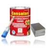 Consolan Wetterschutzfarbe Set 750 ml Weiß Holzfarbe Dauerschutz Deckend