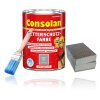 Consolan Wetterschutzfarbe Set 2,5 l Silbergrau Holzfarbe Dauerschutz Deckend