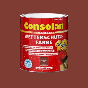 Consolan Wetterschutzfarbe Set 2,5 l Schwedenrot...