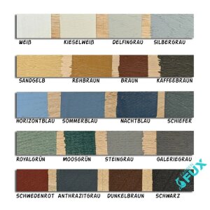 Consolan Wetterschutzfarbe Set 2,5 l Schiefer Holzfarbe Dauerschutz Deckend