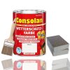 Consolan Wetterschutzfarbe Set 5 l Weiß Holzfarbe Dauerschutz Deckend