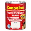 Consolan Wetterschutzfarbe Set 5 l Weiß Holzfarbe Dauerschutz Deckend