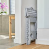 Zeller Klapphocker Klappsitz Küche Bad Haushalt 38,5x31,5x39 cm grau 13036