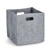 Zeller Aufbewahrungsbox Filz Regalkorb Ordnungsbox Clean Aufräumen Holz Zeitung Spielzeug Deko grau 14321