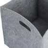 Zeller Aufbewahrungsbox Filz Regalkorb Ordnungsbox Clean Aufräumen Holz Zeitung Spielzeug Deko grau 14321